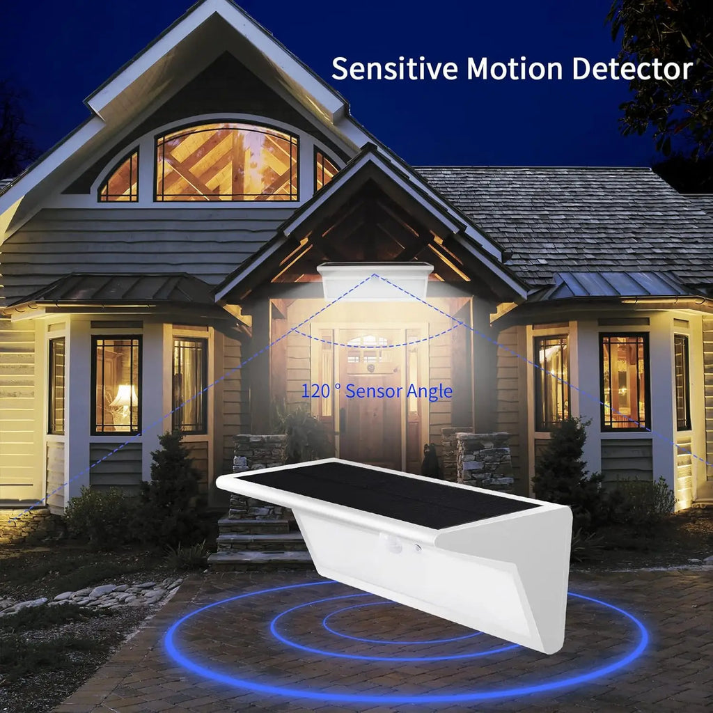 Solar Panel LED Lights Outdoor Waterproof Garden Lamp Motion Sensor 4 Zpaxo