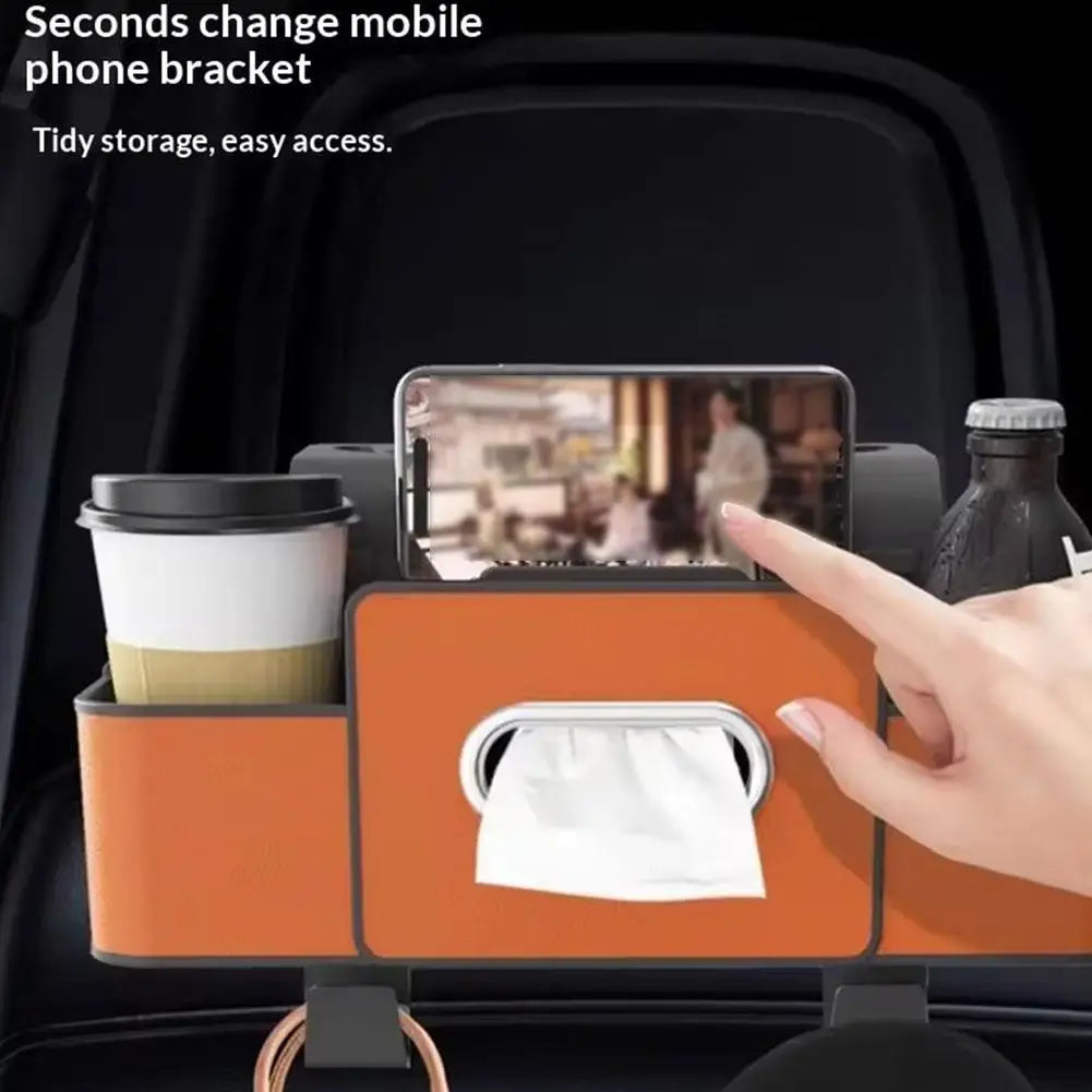 Car Seat Back Organizer | Cup Holder, Tissue & Phone Stand Car Seat Organizer Zpaxo