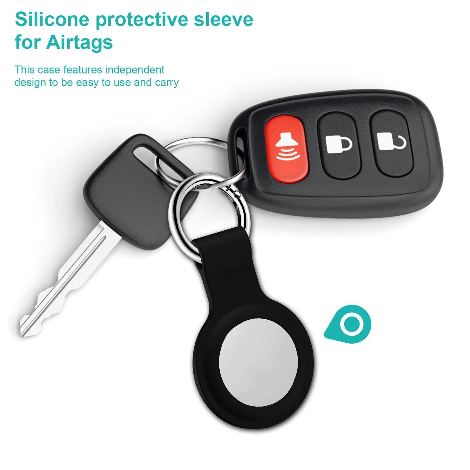 Waterproof Tracker Sleeve For AirTag Silicone Protective Case Anti Lost Key Finder Cover For Keys Pet Collar Bag Wallet Luggage Zpaxo