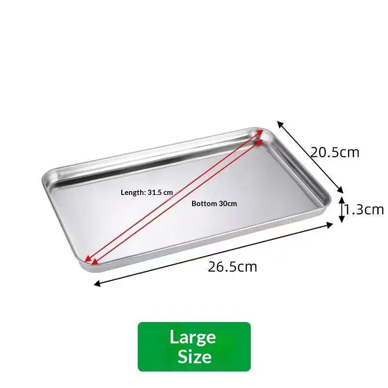 Stainless Steel Barbecue Noodle Storage Serving Trays Rectangle
