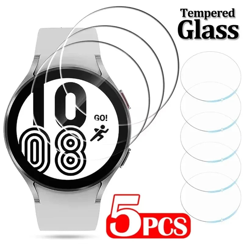 5PCS Tempered Glass For Samsung Galaxy Watch 7 6 5 4 Screen Protector For Galaxy Watch 5 Pro 6 Classic 47MM 45MM 44MM 43MM 40MM Zpaxo