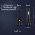 POCKETMAN Solar LED Flashlight – USB Rechargeable 2000 Lumen