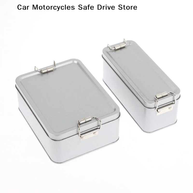 CM1Pc Rectangular Buckle Tinplate Box Lid Metal Storage Cake