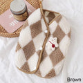 Plaid Fleece Dog Vest Coat – Winter Outfit for Small Dogs Dog Vest Coat Zpaxo Brown L