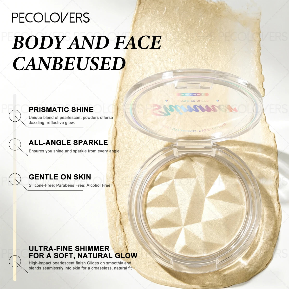 1PC Explosive Highlighter Eyeshadow Powder, Waterproof, High-gloss Silkworm Brightening, Perfect Holiday Gift for Girls Zpaxo