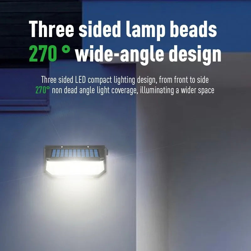 Solar Lights 3 Modes Motion Sensor Garden Outdoor 218LED Spotlight Zpaxo