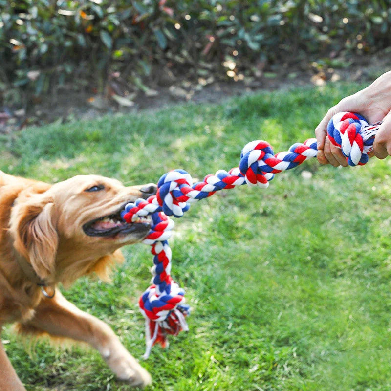 Heavy-duty Dog Rope Toy Teeth Cleaning Chewing Extra Long Durable Zpaxo