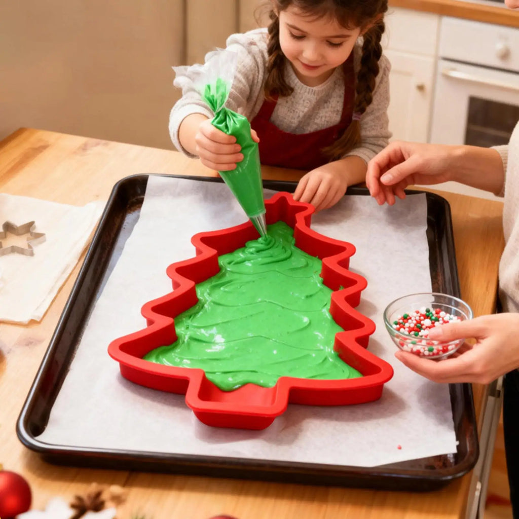 Christmas Tree Cake Pan Food Grade Flexible Holiday Moulds Chocolate