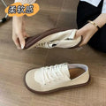 Sneakers Women Shoes Loafers Lace Up Leather Flat Spring Ladies