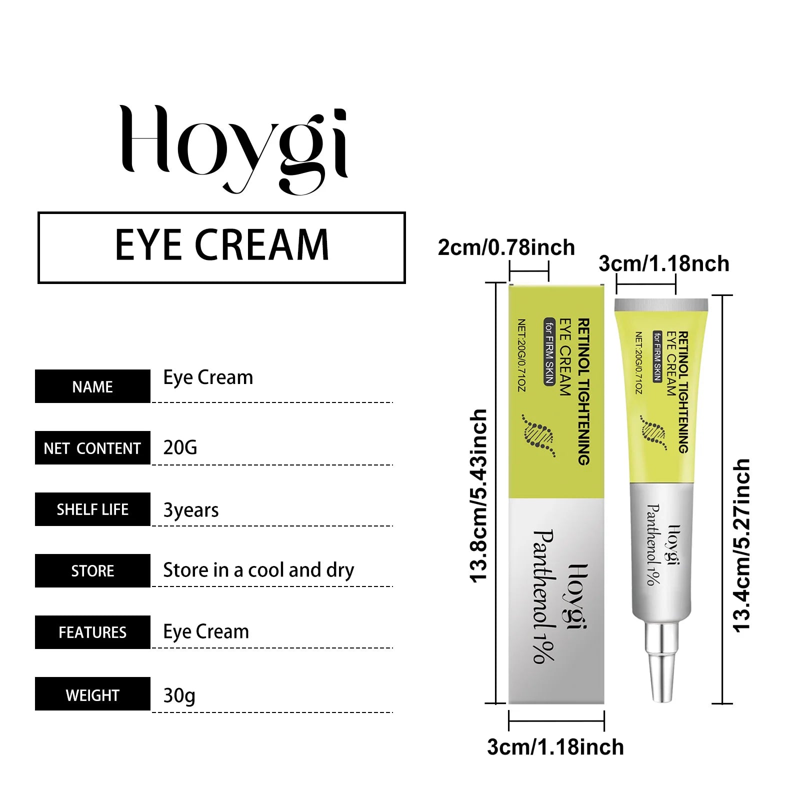Hoygi Retinol Eye Cream, Serum, Stick & Patches | Anti-Wrinkle Retinol Eye Treatment Zpaxo Eye Cream