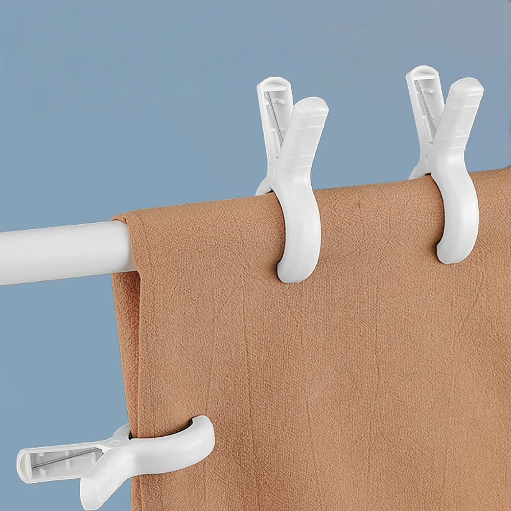 6pcs Beach Towel Clips Plastic Clothes Pins with Strong Anti-Rust Springs Heavy Duty Windproof Laundry Clothespins Fixed Peg Zpaxo