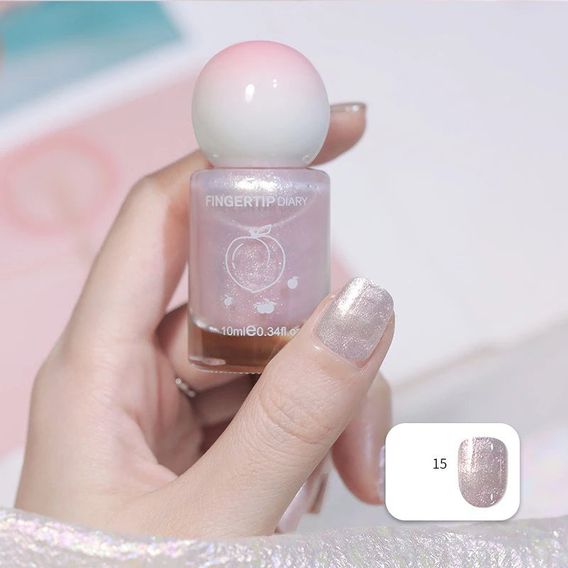 No-bake Nail Polish Polarized Nude Nails Art Tearable Quick Dry Zpaxo 15
