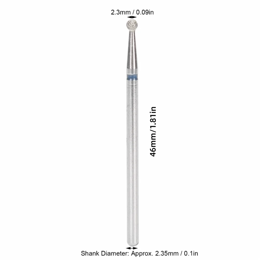 Ball Head Spherical Nail Drill Bits Diamond Texture Replacement Zpaxo