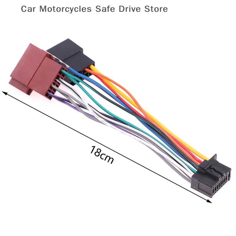 CMCar CD Tail Line Stereo Radio Player ISO Wiring Harness Connector