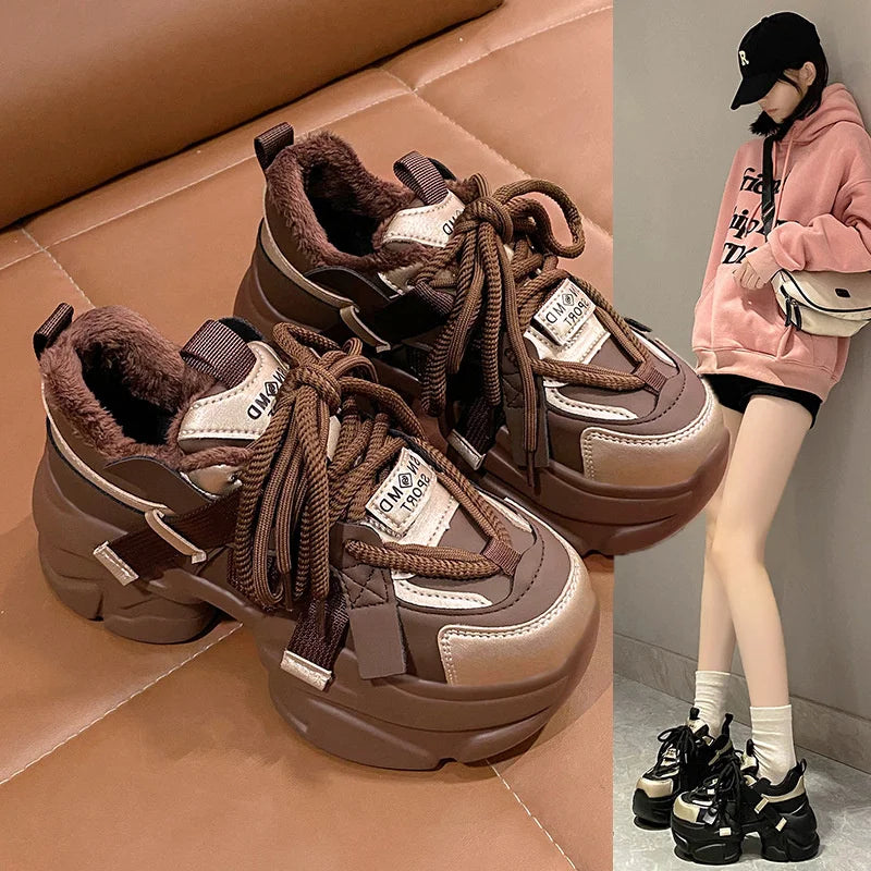 2023 Soft Sneakers Woman Female Fashion Increasing Ladies Trainers Zpaxo
