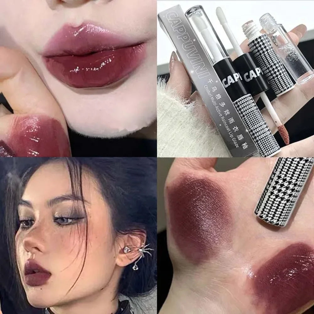 Matte Lip Glaze Double Head Mirror Lipstick Moisturizing Water Gloss Zpaxo