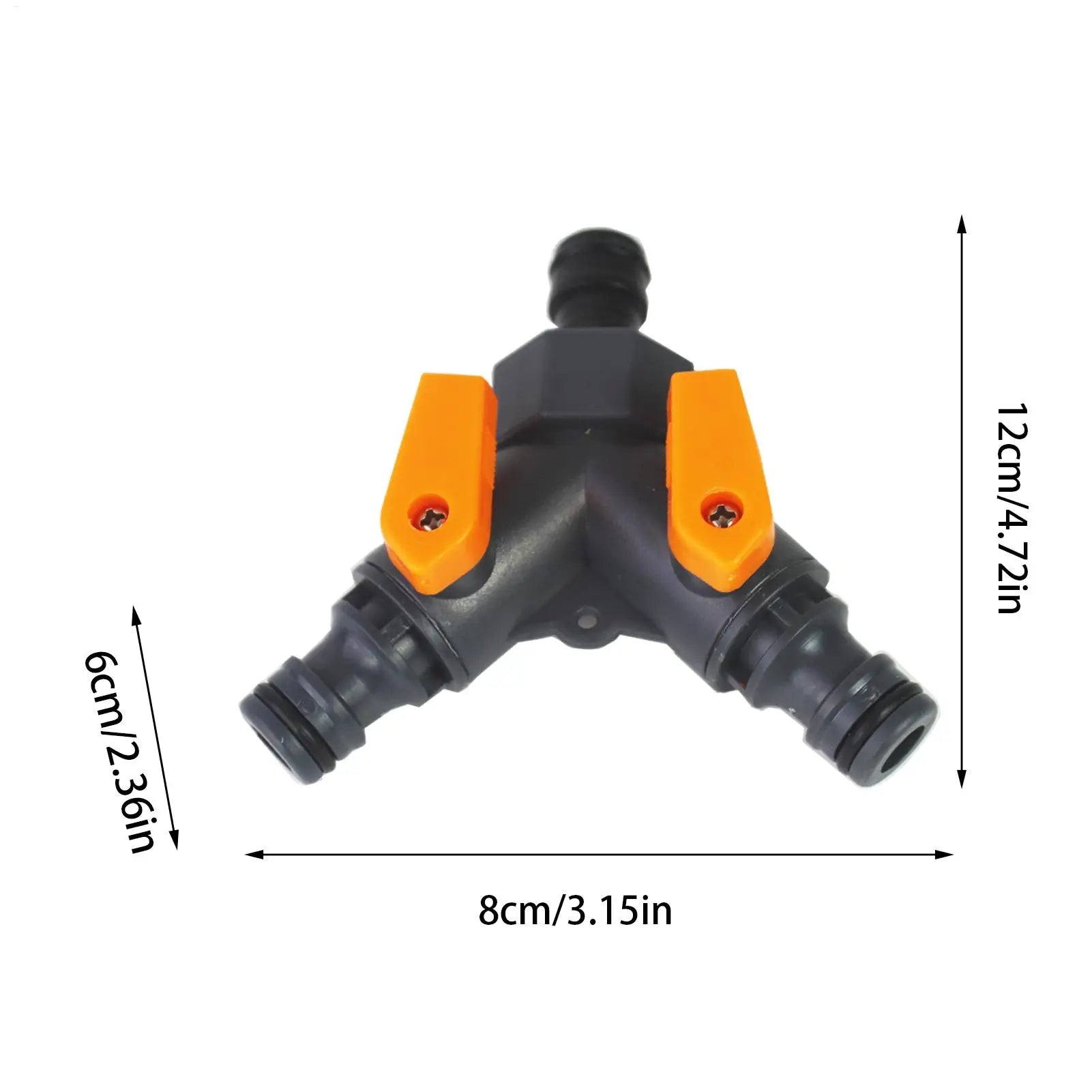 Y Hose Splitter 2 Way Sturdy Brass Connector Tee Coupling Adapter