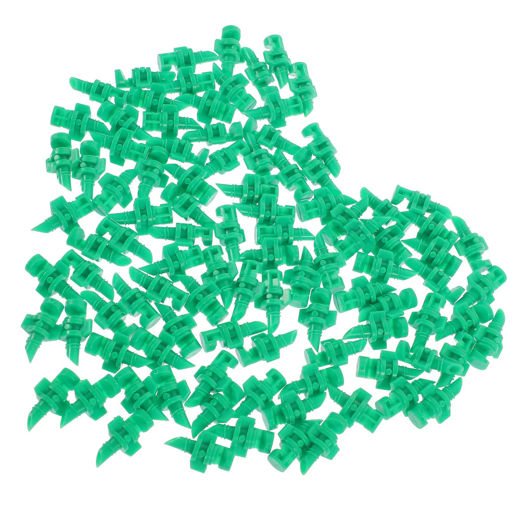 100Pcs Plastic Irrigation Atomizer Spray Nozzle 180 Degree Rotatable Fogging Head for Lawn Garden Park Farm Flower Crop Care Zpaxo