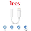 Lightning to 3.5mm Headphone Adapter for iPhone – 1–8 Pack Audio Adapter Zpaxo 1PCS