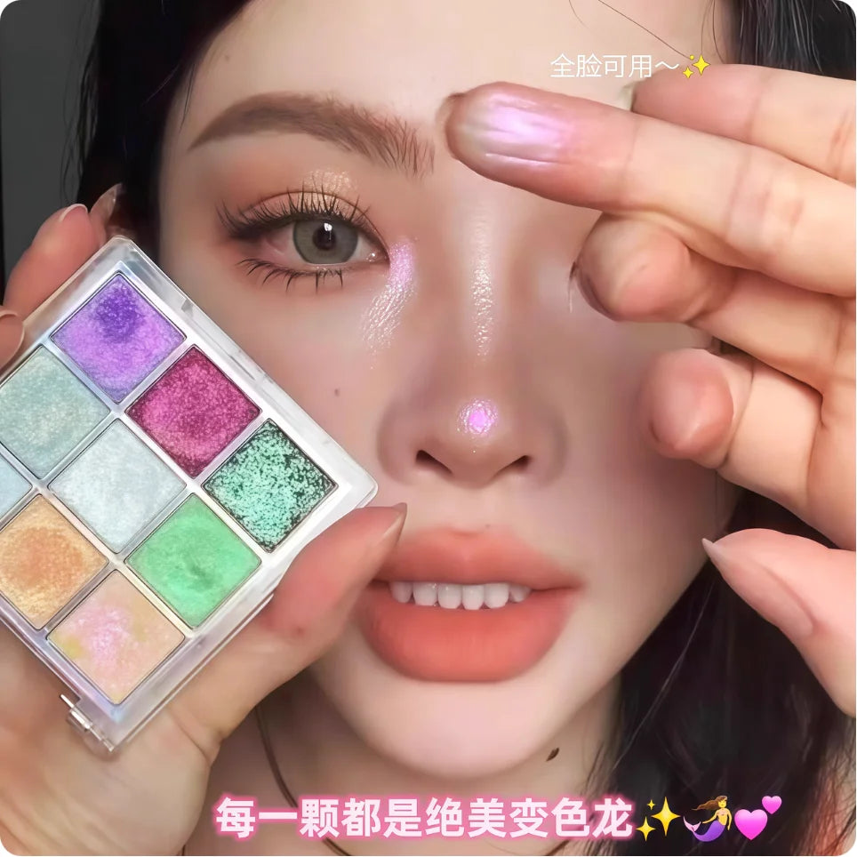 Sheeneffect Chameleon Eyeshadow Palette 9 Colors Portable Makeup Zpaxo
