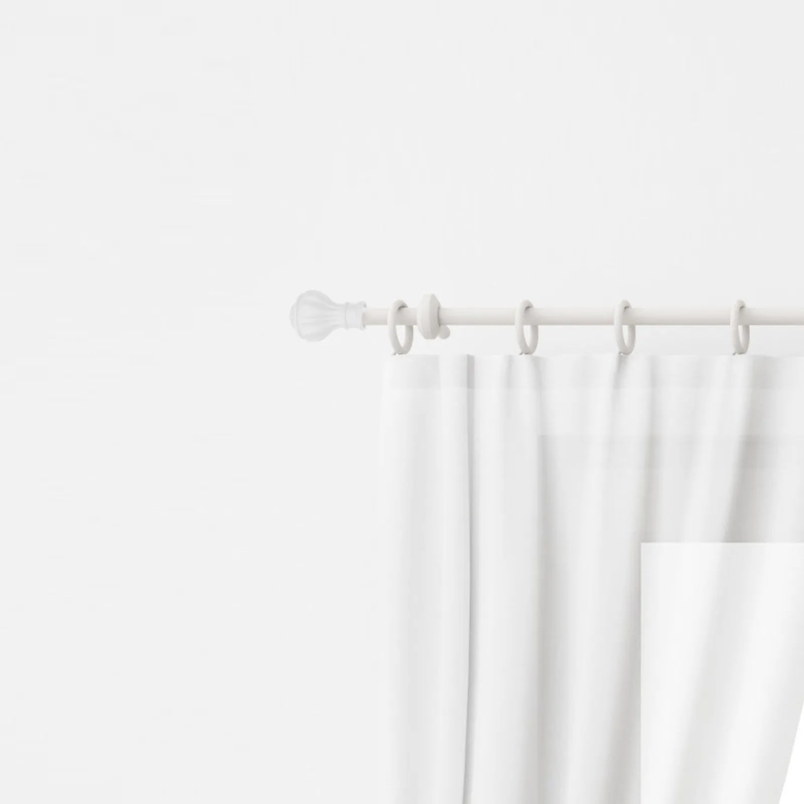 Curtain Rod End Plastic Decorative Finials Roman Drapery Window
