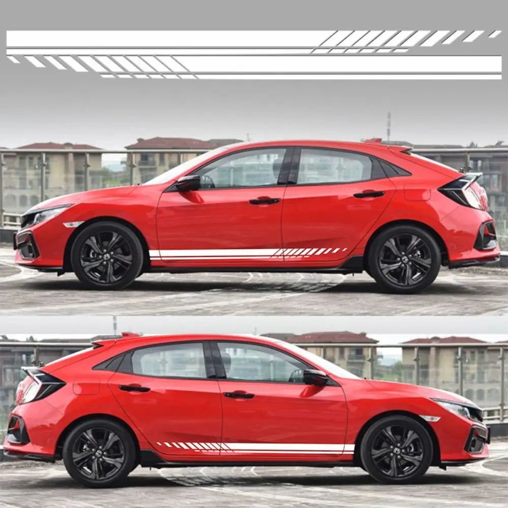 PVC Car Body Side Decal Universal Cool Door Stripe Temperature Zpaxo