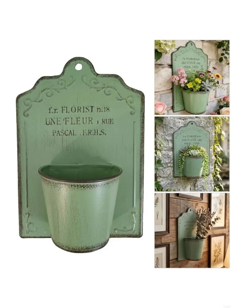 Elegant Basket Wall Hanging Planter Bucket Shelf Indoor Outdoor Plant