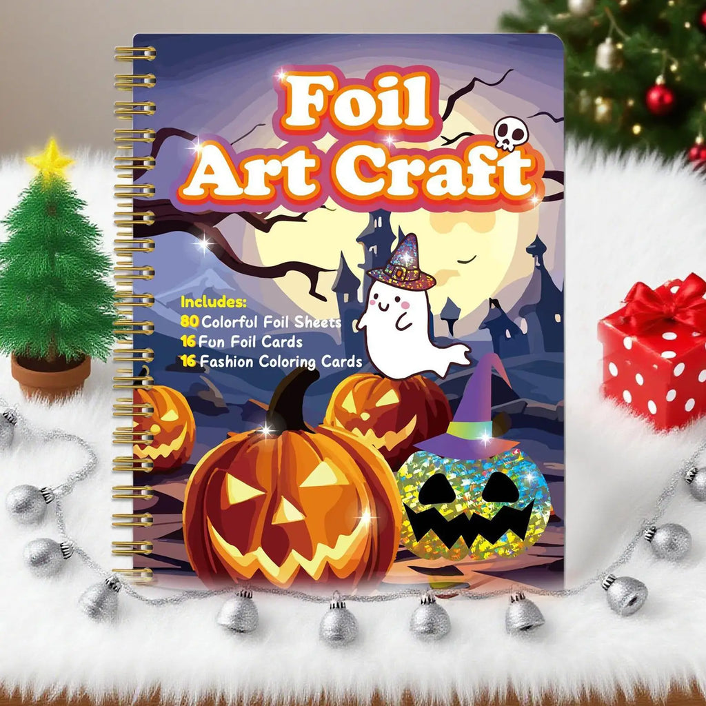 Kid Foil Craft Kit Peel-and-Press Foil Art Craft Activity For Child Paper Crafting Kits For Family Daughter Son Youth Teens Zpaxo