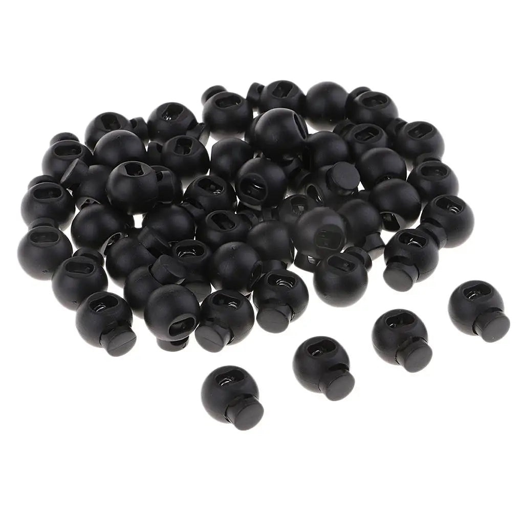 Toggle Spring Stop Plastic Cord Lock Single Hole End Secure Stoppers Zpaxo 100pcs 20mm