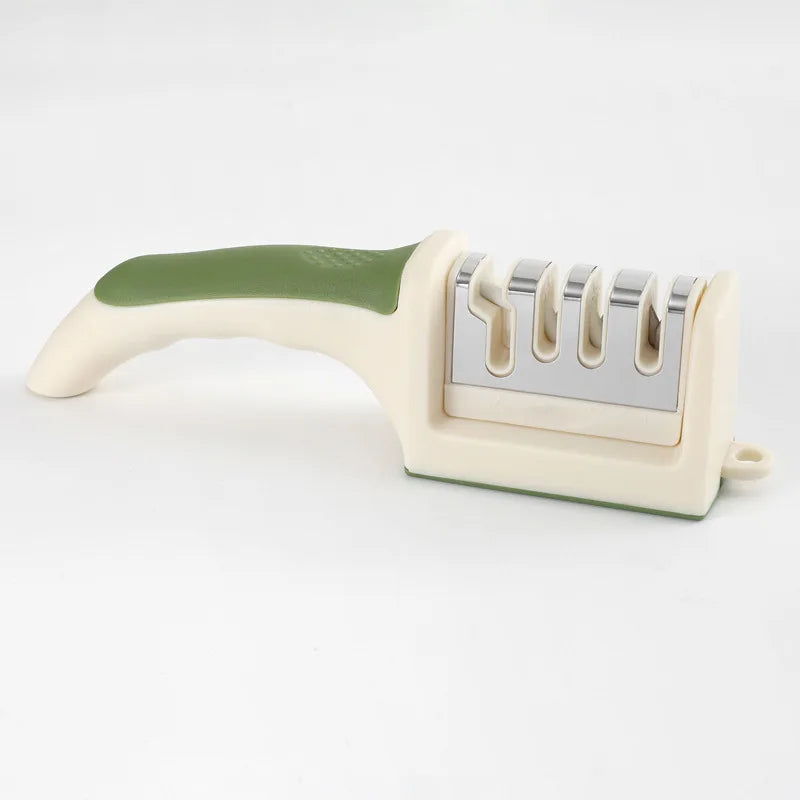 4-Stage Knife Sharpener – Tungsten Steel & Ceramic Stones Knife Sharpener Zpaxo S green