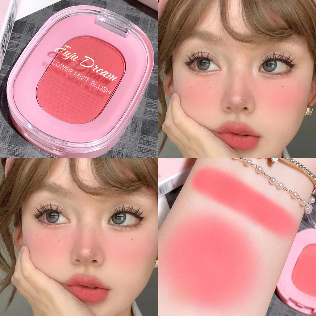 JUJu DREAM Flower Mist Blush Disc Monochrome Matte Powder Fine Flash Zpaxo 9501-01