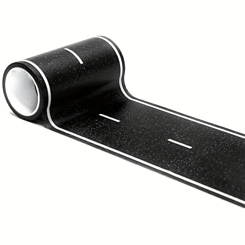 5m Black Roadway Tape Black Road Stickers Tape Residue Free Car Road Track Tape For Kids Birthday Party Racing Party Decorations Zpaxo 1PCS