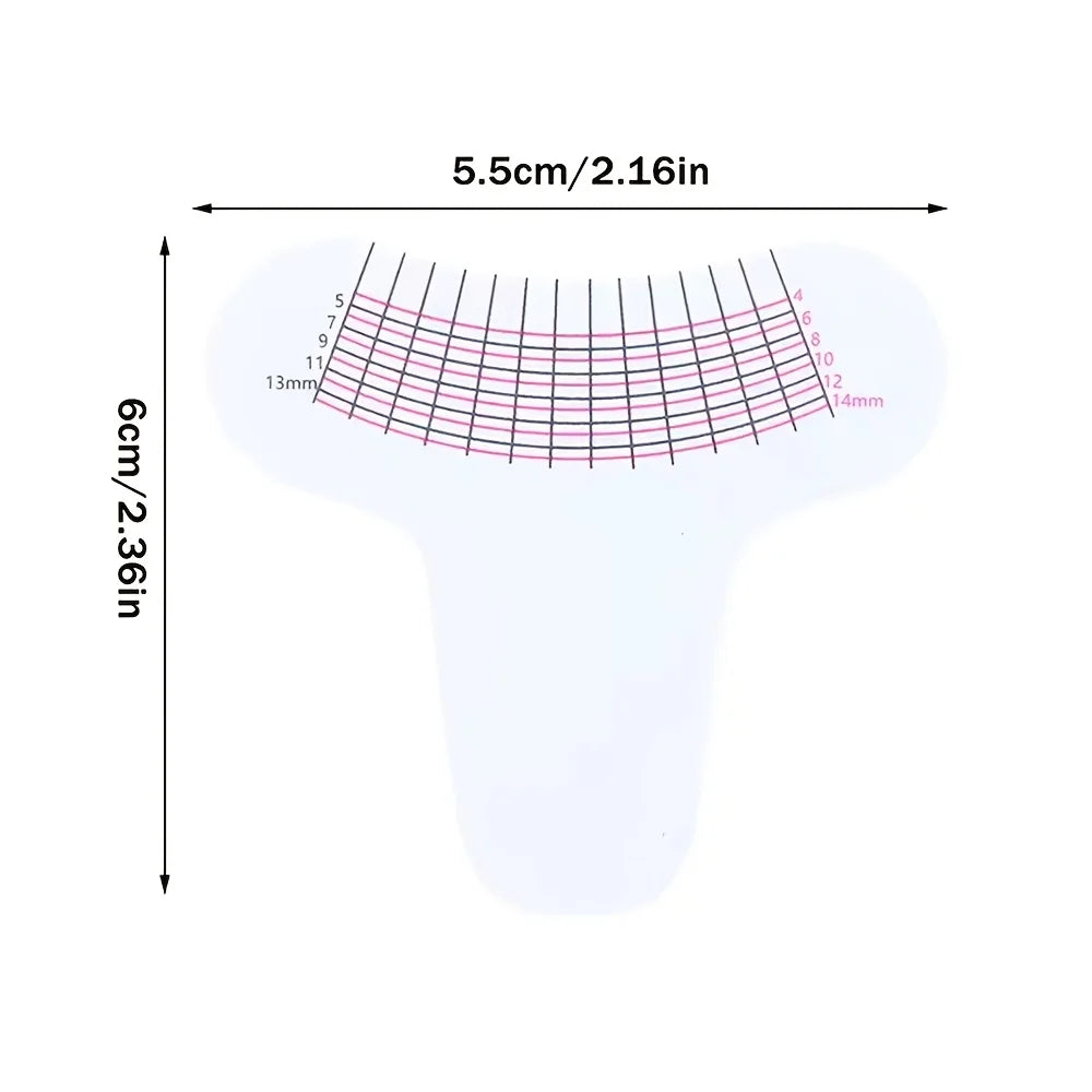 Eyelash Length Measuring Ruler Portable Eyebrow Soft Plastic Makeup Zpaxo