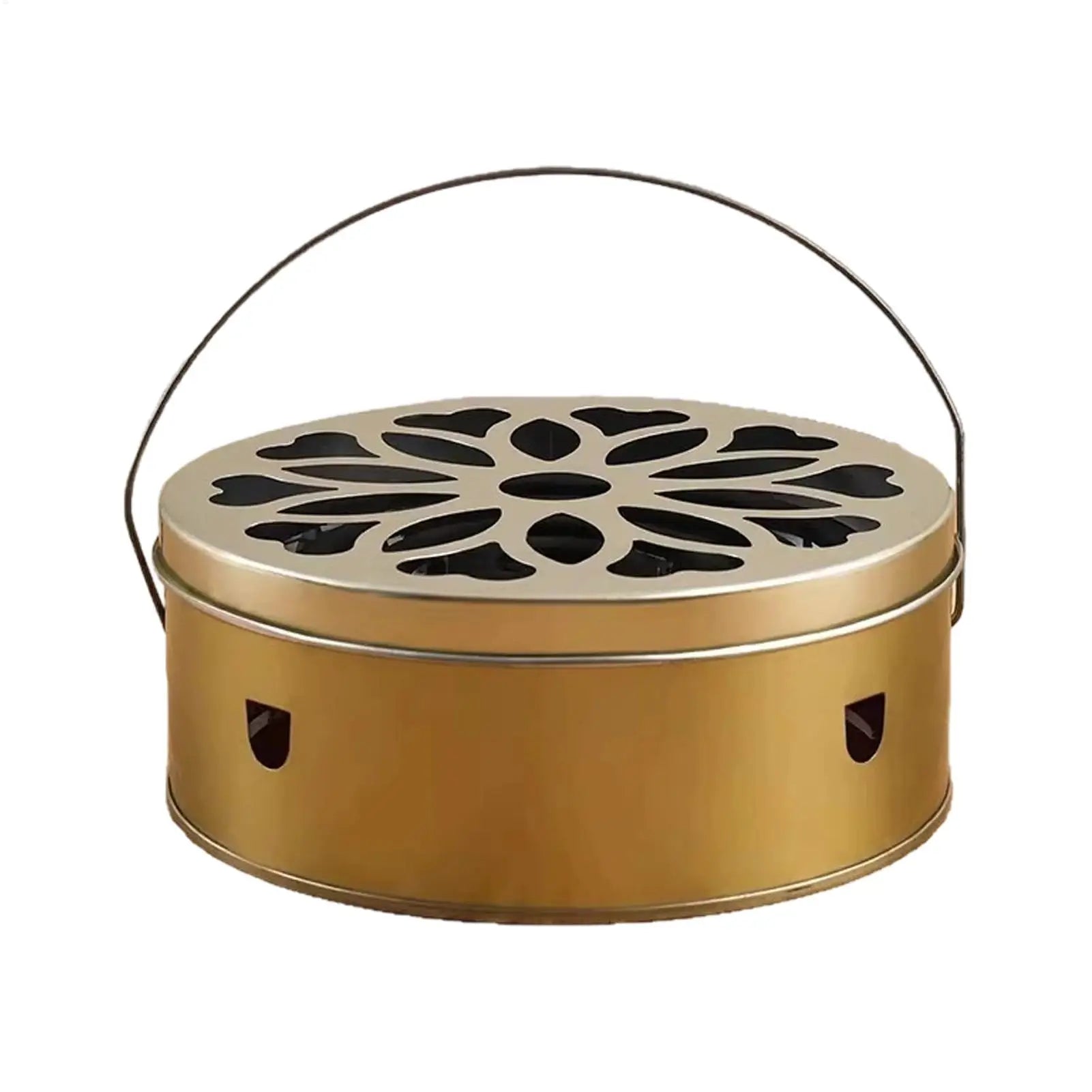 Portable Stainless Steel Mosquito Coil Box Cover Handle Anti-scald