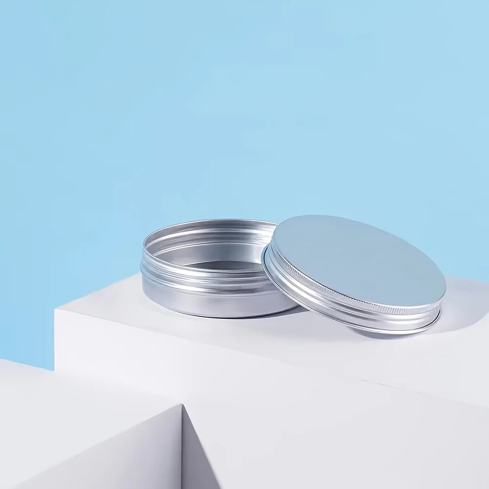 10 3 34 Ounce Aluminum Tin Jar Refillable Containers Screw Lid Round Zpaxo