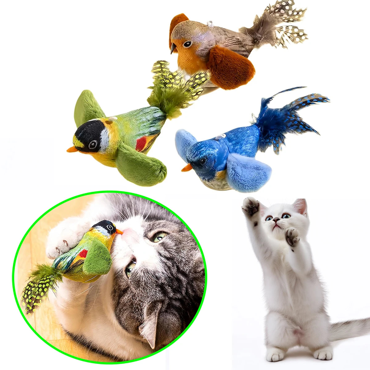 Hanging Cat Toy – Real Feathers & Catnip Interactive Teaser