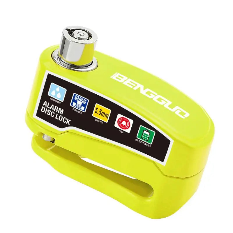 Motorcycle Bicycle Lock Alarm Safety Protection Padlock Disc Aluminum Zpaxo Green