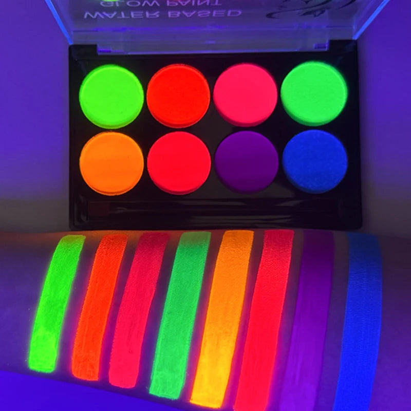 8-Color Water-based Body Face Paint Vibrant Colors Non-toxic Painting Zpaxo 8 color