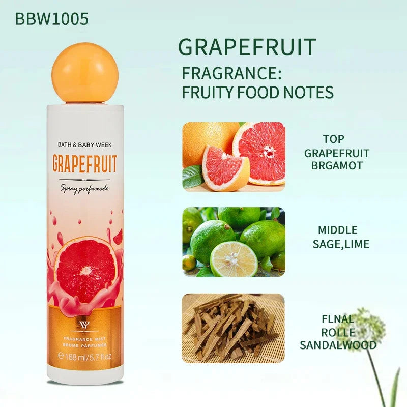 Sublime Gourmet Fragrance Mist, Unisex Fresh Berry Sweet Cookie Chocolate Cream Scent Body Spray 168ml Alluring Aroma Splash Zpaxo Grapefruit 168ml