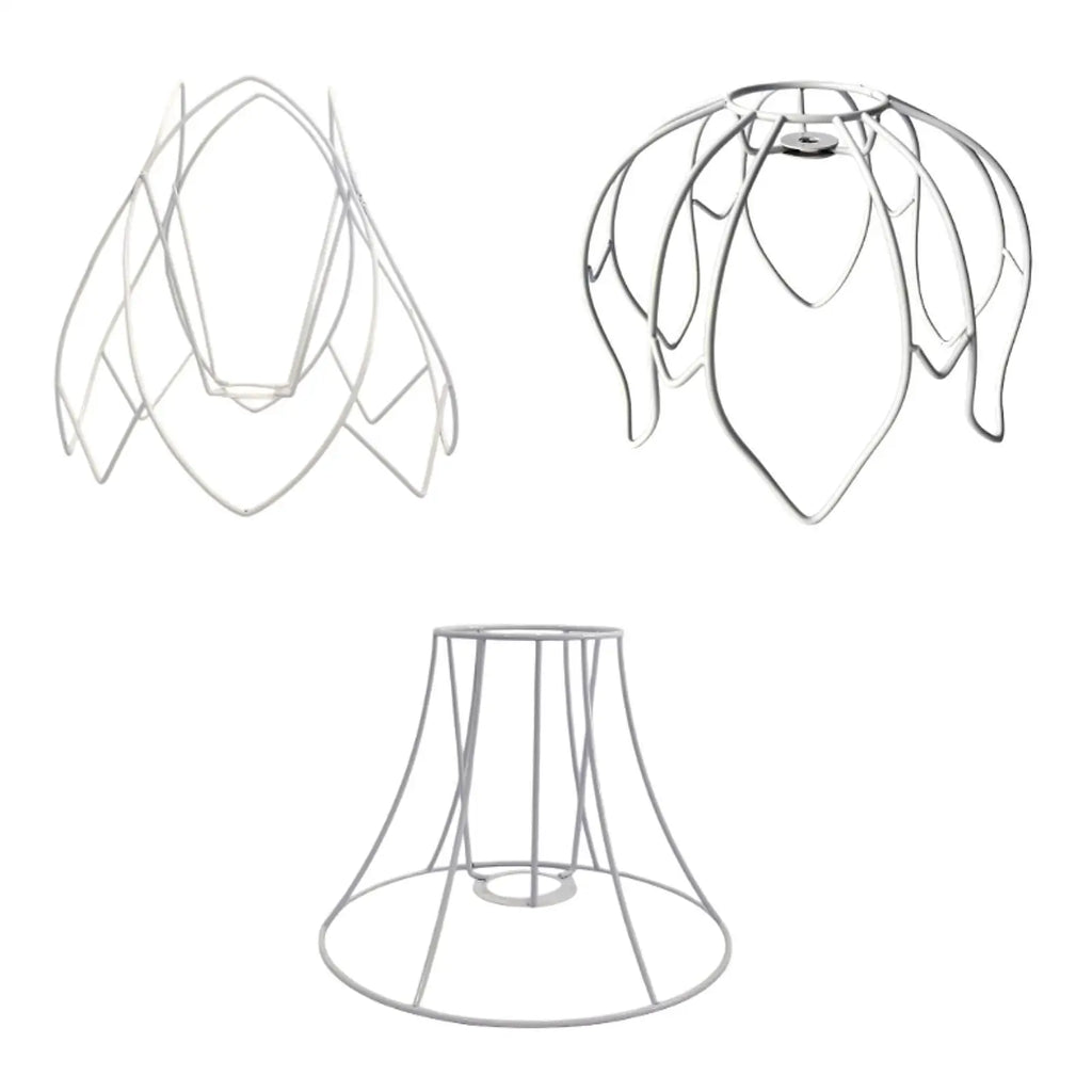 Lamp Cover Lamp Shade Frame Decor Easy Intallation Pendant Bracket Wire Lamp Zpaxo