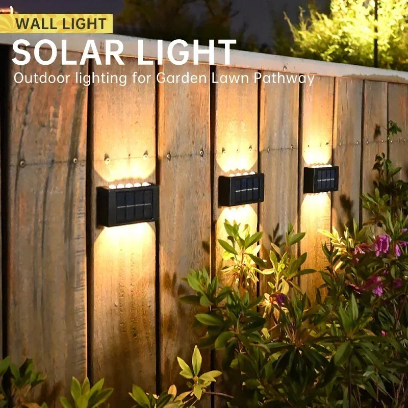 COB Solar Wall Lamp IP65 Waterproof Outdoor Garden Light