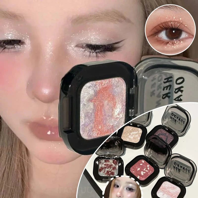Monochrome Eyeshadow Palette Long-lasting Glow Highlighter Powder
