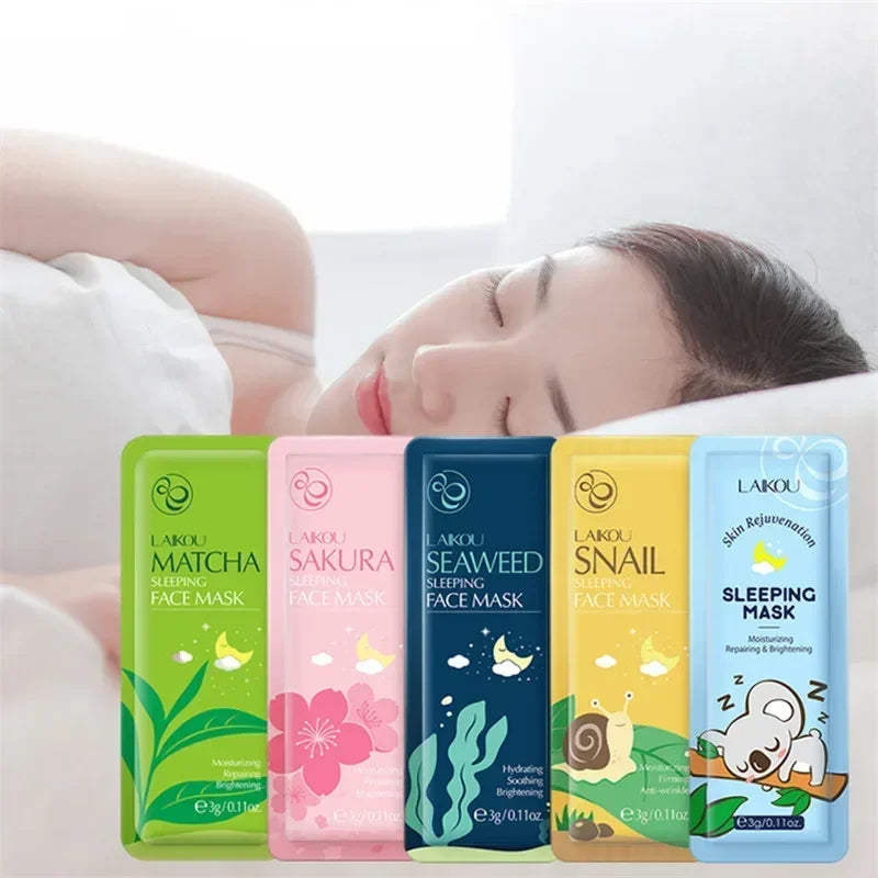 1 Moisturizing Facial Mask Sakura Snail Seaweed Face Sleeping Cream