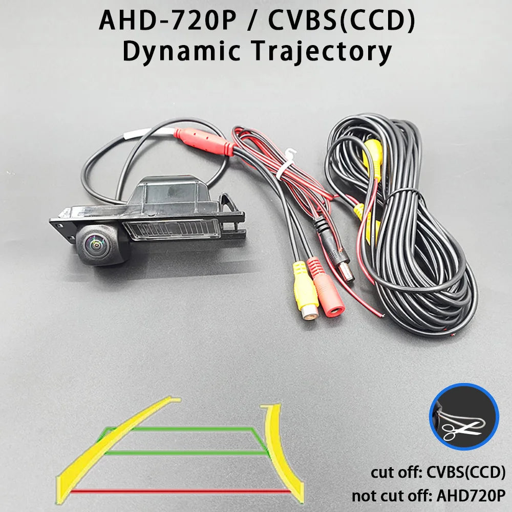 HD Rear View Backup Camera Reverse AHD CVBS License Plate Light Fits