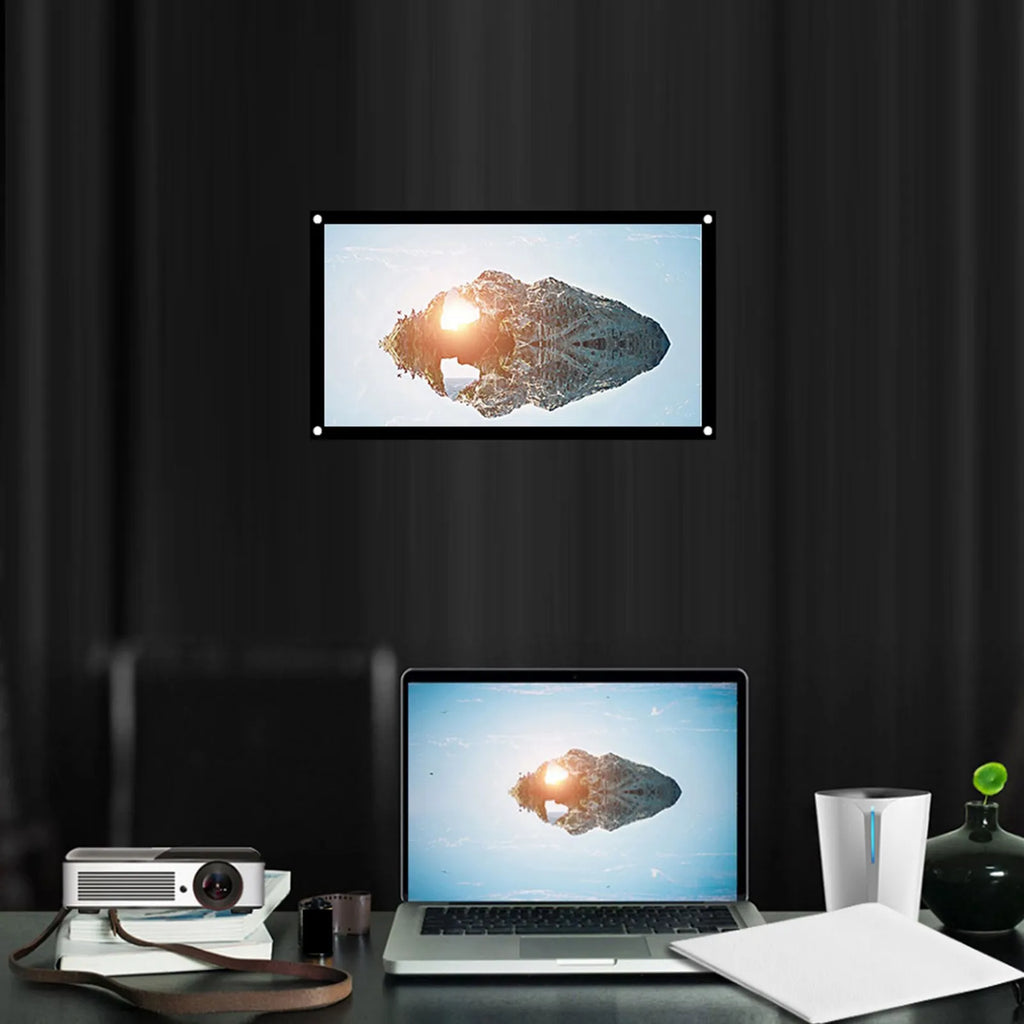 16 9 Thicken Portable Non Crease Soft White Polyester Projector