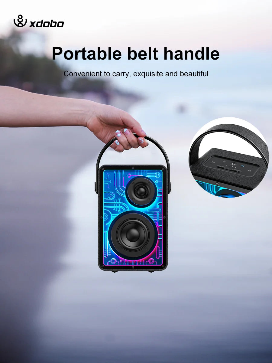 80W XDOBO Bluetooth Speaker Wireless Subwoofer Home Car Heavy Deep Bass EQ BT TF For Camping Outdoor Party Zpaxo