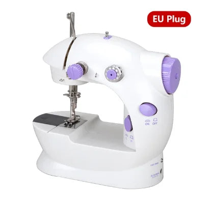 Mini household electric sewing machine, single line, suitable for voltage 100-240V, foot switch, with LED light, expansion table Zpaxo EU 100-240V 202