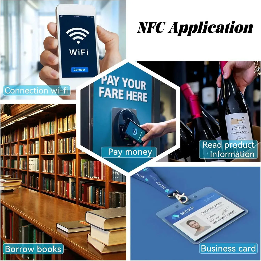 NFC Tags Ntag215 Stickers 13 56 MHZ Rewritable 215 Clear Sticker Zpaxo