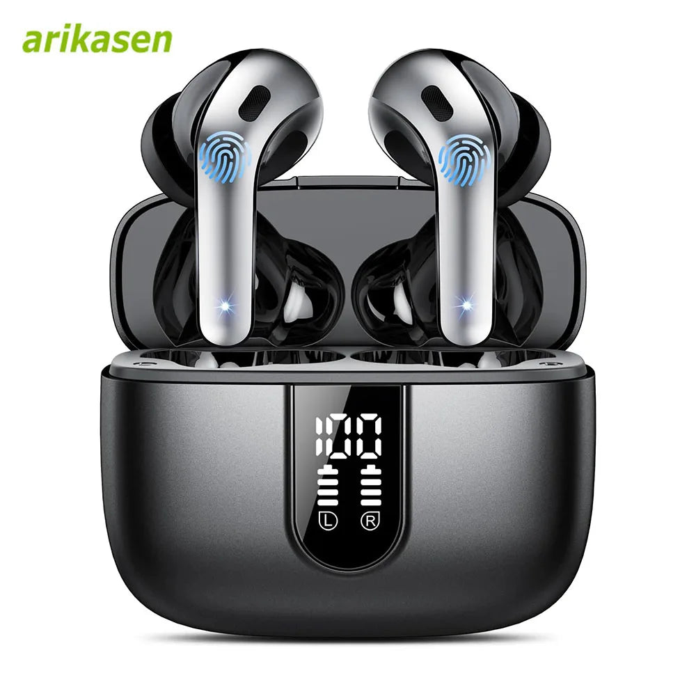 Wireless Bluetooth Earbuds Headphones 52 Hrs Playtime IPX7 Waterproof Zpaxo Black B