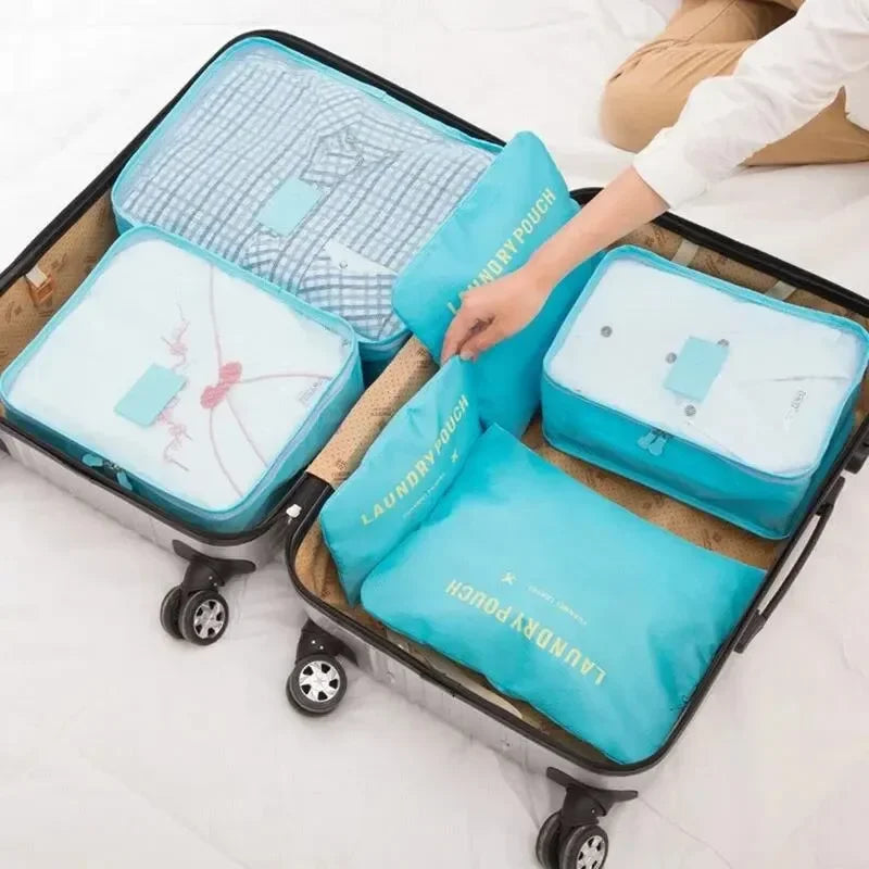 Home Travel 6-piece Clothing Storage and Organizing Bag Thickened Cosmetics Storage Bag Foldable Business Travel Storage Bag Zpaxo